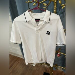 AMIRI white polo shirt S